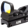 Aim Sports Red Dot 1x 24x34mm Obj 4 MOA Dot Reticle Matte Black