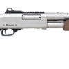 Citadel Mariner 20 Ga 3" 4rd,18.50" Nickel Finished Heat Shield Barrel, Nickel Finished Aluminum Receiver Picatinny Rail, Black Fixed Walnut Stock