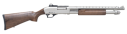 Citadel Mariner 20 Ga 3" 4rd,18.50" Nickel Finished Heat Shield Barrel, Nickel Finished Aluminum Receiver Picatinny Rail, Black Fixed Walnut Stock