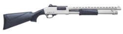 Citadel Mariner 20 Ga 3" 4rd,18.50" Nickel Finished Heat Shield Barrel, Nickel Finished Aluminum Receiver Picatinny Rail, Black Fixed Synthetic Stock