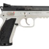 CZ Shadow 2 9mm, 4" Barrel, Polished, Black Slide, Silver, Serrated Rear, Fiber Optic Front, Optics Ready, Manual Safety, 2x15rd Mags