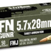 FN Gunr SS201 5.7x28mm Ammo, 40gr, Full Metal Jacket, 50rd Box