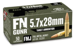 FN Gunr SS201 5.7x28mm Ammo, 40gr, Full Metal Jacket, 50rd Box