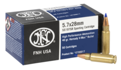 FN High Performance 5.7x28mm 40gr Hornady V Max 50 Per Box/10 Case