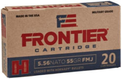 Frontier Military Grade 5.56x45mm NATO 68gr Hollow Point Boat Tail Match 20 Per Box