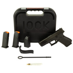 GLOCK 19V, V Series, Full Size, 9mm, 4.02" Marksman Barrel, nDLC Finish, Fixed Sights, Ambidextrous Slide Stop Lever, Flared Mag Well, No Finger Grooves, Front Serrations, 15rd,...