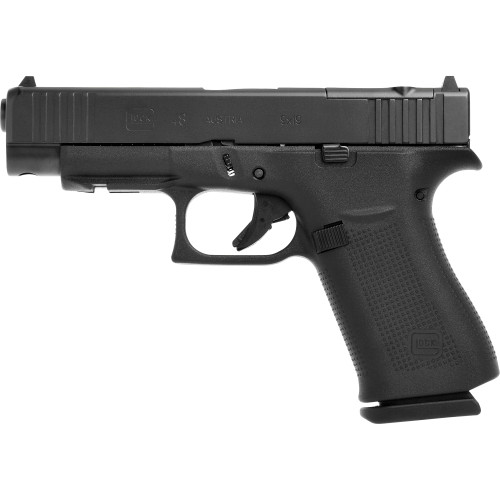 Glock 48 MOS Slim Compact 9mm 15rd,4.17" Black GMB Barrel, Black nDLC Optic Ready/Serrated Steel Slide, Black Polymer Frame Beavertail & Front Rail, Black Textured Polymer Grip Glock 48 MOS Slim Compact 9mm 15rd,4.17" Black GMB Barrel, Black nDLC Optic Ready/Serrated Steel Slide, Black Polymer Frame Beavertail & Front Rail, Black Textured Polymer Grip