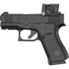 Glock G43X MOS8 Aimpoint 9mm 15rd,3.41" Black GMB Barrel, Black Steel Serrated Optic Slide, Black Polymer Frame Accessory Rail, Aimpoint COA 3.5 MOA Red Dot, Ambidextrous