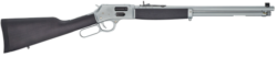 Henry All Weather 357 Magnum-38 Special, 20" Barrel, Hard Chrome Plated Steel Barrel and Receiver, Stained Hardwood, Adj Sights, 10rd