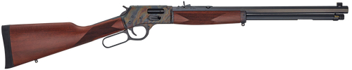 Henry Big Boy Color Case Hardened, Lever Action, Side Gate, 45 Long Colt, 20" Octagon Blued Steel Barrel, Straight-grip American Walnut Stock, Fully Adjustable Semi-Buckhorn... Henry Big Boy Color Case Hardened, Lever Action, Side Gate, 45 Long Colt, 20" Octagon Blued Steel Barrel, Straight-grip American Walnut Stock, Fully Adjustable Semi-Buckhorn...