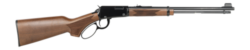 Henry H1 Western Frontier 22 LR, 18.5" Barrel, Blued, Straight Grip American Walnut Stock, Adj Semi-Buck Rear, Hooded Blade Front Sight, 15rd