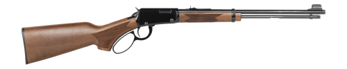 Henry H1 Western Frontier 22 LR, 18.5" Barrel, Blued, Straight Grip American Walnut Stock, Adj Semi-Buck Rear, Hooded Blade Front Sight, 15rd Henry H1 Western Frontier 22 LR, 18.5" Barrel, Blued, Straight Grip American Walnut Stock, Adj Semi-Buck Rear, Hooded Blade Front Sight, 15rd