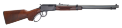 Henry H1 Western Frontier 22 LR, 20" Barrel, Octagon Blued, American Walnut Stock, Checkered Grip, Adjustable Semi-Buckhorn Rear Sight with Diamond Insert, Brass Bead Front...