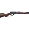 Henry H10 Protector Carbine 45-70 Government, 16.5" Threaded Barrel, Blued, American Walnut, Checkered, Adj Semi-Buckhorn, Diamond Insert, Brass Bead, 4rd