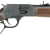 Henry H12 Protector Carbine 357 Magnum/.38 Special, 16.5" Threaded Barrel, Blued, American Walnut, Checkered, Adj Semi-Buckhorn Diamond Insert, Brass Bead Front, 7rd