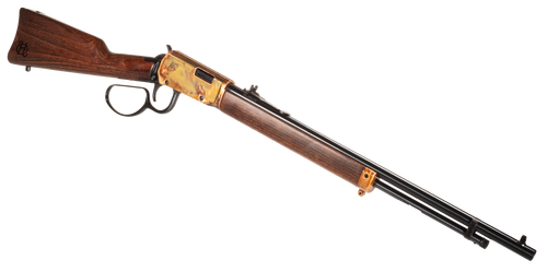 Heritage Settler 22 LR, 20" Barrel, Color Case Hardened, Buckhorn, Light Stained Furniture, 15rd