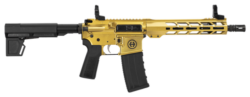 Hi-Point HP 15P 5.56mm 30rd,10.50" Black Threaded Barrel, Gold Aluminum Receiver Picatinny Rail, M-Lok Handguard, Blade Black Polymer Brace, Black B5 P Type 23 Grip