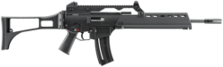 HK G36 22 LR 10rd,18.13" Black Barrel Flash Suppressor, Black Receiver Picatinny Rail, Black Folding Synthetic Stock, Black Polymer Grip