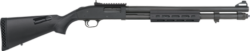 Mossberg 590A1, XS Security 12 Ga, 3" Chamber, 20" Heavy Wall Barrel, Parkerized Black, Synthetic Stock with +4 Shell Holder and M-Lok Forend, 9Rd, XS Ghost Ring/AR Style Sights