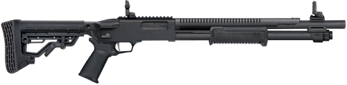 Mossberg 590R 12 Ga, 3" Chamber 18.5" Barrel, Black, Magpul MBUS 3 Sights, 6rd Mossberg 590R 12 Ga, 3" Chamber 18.5" Barrel, Black, Magpul MBUS 3 Sights, 6rd