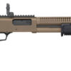 Mossberg 590R 12 Ga Pump 3" 6rd,18.50" Flat Dark Earth Cerakote Heat Shield Barrel, Flat Dark Earth Cerakote Steel Receiver, Black AR Mil-Spec Adjustable Synthetic Stock, Black...