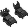 NCSTAR Pro Series Flip-Up Sights Set, Front and Rear, Fits Picatinny, Matte Finish, Black
