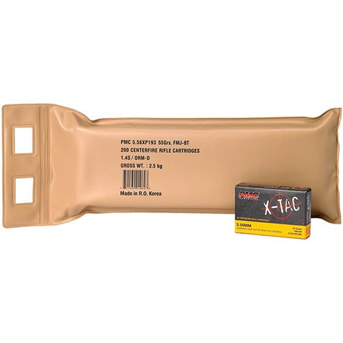 PMC XTAC, 556 NATO, 55gr, Full Metal Jacket, 200rd Bulk Pack PMC XTAC, 556 NATO, 55gr, Full Metal Jacket, 200rd Bulk Pack