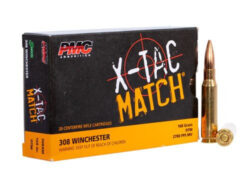 PMC XTAC Match, 308 Win, 168gr, Open Tip Match, 20rd Box