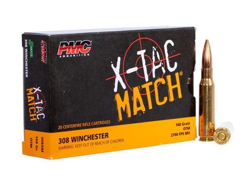 PMC XTAC Match, 308 Win, 168gr, Open Tip Match, 20rd Box PMC XTAC Match, 308 Win, 168gr, Open Tip Match, 20rd Box