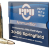 PPU Standard Rifle 30-06 Springfield 165gr, Pointed Soft Point, 20rd Box
