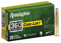 Remington Hunting 360 Buckhammer, 180gr, Soft Point Core-Lokt, 20rd Box