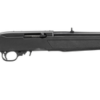 Ruger 10/22 22 LR, 18.5" Barrel, Satin Black, Open Sights-Adj Rear & Gold Front, 10rd Rotary Magazine