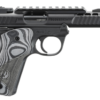 Ruger Mark IV, 22/45 Lite 22 LR, 4.4" Barrel, Anodized Finish, Black, Oversized G10 Grips, Adjustable Rear Sight, Ambidextrous Safety, 10rd, 2 mags