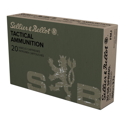 Sellier & Bellot Tactical 30-06 Springfield, 150gr, Full Metal Jacket, 20rd Box Sellier & Bellot Tactical 30-06 Springfield, 150gr, Full Metal Jacket, 20rd Box