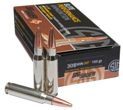 Sig Sauer Ammo, 308 Win, 150Gr, Elite Hunting HT, 20rd Box