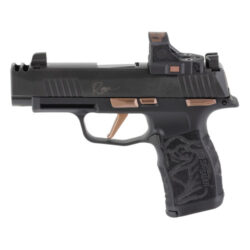 Sig Sauer P365 XL Rose Optic Kit Micro Compact 9mm 3.70" Barrel, Black w/Rose Gold Accents, Black LXG Laser Engraved Grip, Sig Sauer ROMEO-RS Compact Red Dot, 12 Rd