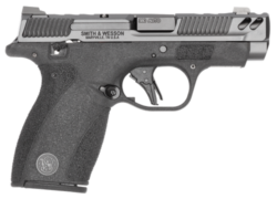 Smith & Wesson Bodyguard 2.0 Carry Comp 380 ACP, 3.1" Ported Barrel, Armornite, Gray Slide, Black, Ameriglo Front Night Sight, Flat Face Trigger