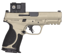 Smith & Wesson M&P M2.0 Metal Aimpoint Optic Spec Series VI 9mm, 4" Barrel, Cerakote Champagne, Aimpoint ACRO P-2 Optic, Ported, Floyds Custom-Magwell, Baseplates, 3x15rd Mags