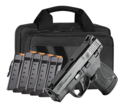 Smith & Wesson M&P Shield Plus Bundle Micro-Compact 9mm, 3.10" Black 6 13rd Mags & Bag