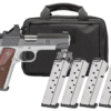 Springfield 1911 Ronin AOS Optic Gear Pac 9mm 4.25" Match Grade Barrel, Blued Serrated Slide, Crossed Cannon Wood Laminate Grip, Viridian RFX-11 Green Dot