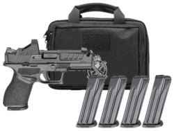 Springfield Echelon 4.0C Optic Gear Pac 9mm, 4" Ported Barrel, U-Dot Rear Sight, Viridian Green Dot Sight, 3x18rd and 1x15rd Mags, Range Bag