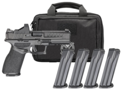 Springfield Echelon Optic Gear Pac 9mm 4.50" Barrel, Serrated Slide, Black Frame w/Picatinny Rail, Viridian RFX-11 Green Dot, 20 Rd