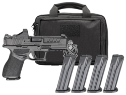 Springfield Echelon Optic Gear Pac Compact 9mm 4" Barrel, Serrated Slide, Textured Grip, Viridian RFX-11 Green Dot, 15/18 Rd (4 Mags)