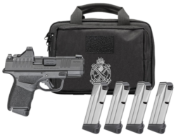 Springfield Hellcat OSP Optic Package 9mm, 3" Barrel, Black, Tritium Front, Tactical Rack Rear, Viridian Green Dot, 4x10rd Mags, Range Bag, California Compliant