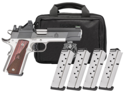 Springfield Ronin AOS Optic Package, 45ACP, 5" Match Grade Barrel, SS Frame, Optic Ready, Blued Slide, Wood Grips, Fiber Optic Front Sight, Tactical Rack, Viridan Green Dot,...