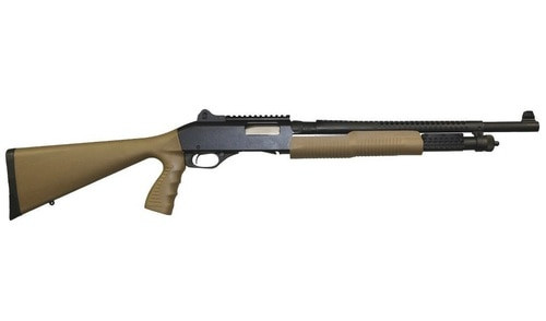 Stevens M320, Pump, 12 Ga, 18.5" Barrel,3" Chamber Flat Dark Earth, Polymer Stock, Right Hand, Ghost Ring Sights, 6Rd Stevens M320, Pump, 12 Ga, 18.5" Barrel,3" Chamber Flat Dark Earth, Polymer Stock, Right Hand, Ghost Ring Sights, 6Rd