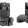 TacFire Pop Up Iron Sights, Front and Rear Set Black, Spring Loaded Flip-Up, For AR-Platform