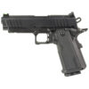Tisas Carry B9R Double Stack Carry Size 9mm, 4.25" Bull Barrel, Cerakote Finish, Black, Rail, Fiber Optic Front and Low Profile Combat Rear Sights, 17rd, 2 mags