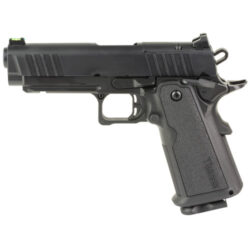 Tisas Carry B9R Double Stack Carry Size 9mm, 4.25" Bull Barrel, Cerakote Finish, Black, Rail, Fiber Optic Front and Low Profile Combat Rear Sights, 17rd, 2 mags