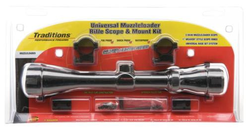 Traditions Muzzleloader Scope Pack 3-9x 40mm Medium Rings 2 Piece Base Traditions Muzzleloader Scope Pack 3-9x 40mm Medium Rings 2 Piece Base